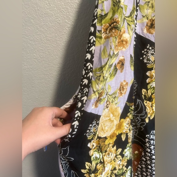 Maeve Anthropologie Patchwork Floral Maxi Dress Colorful Boho Women's M - Picture 8 of 14